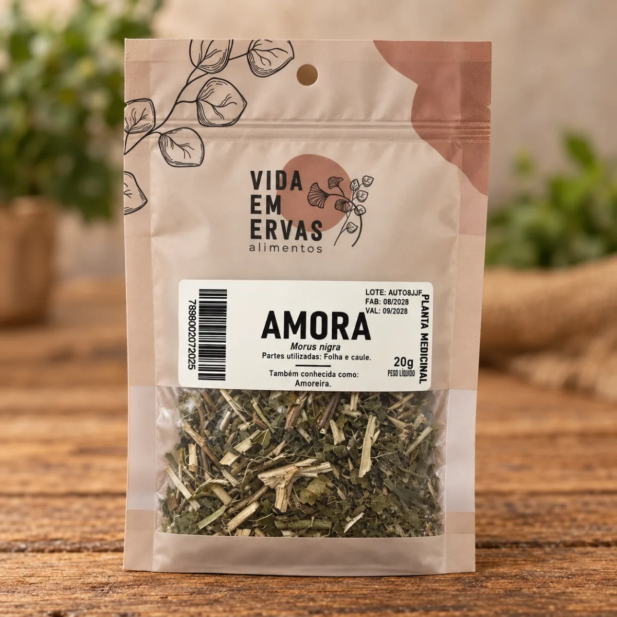Amora folhas 20G Vida em Ervas