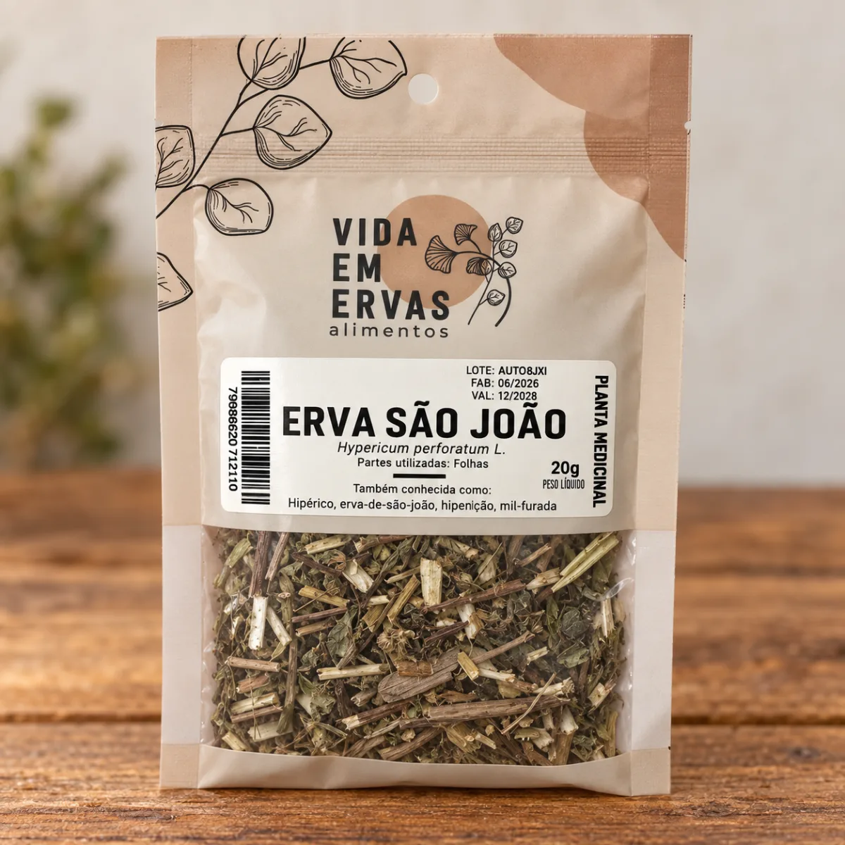 Erva de São João 20G Vida em Ervas